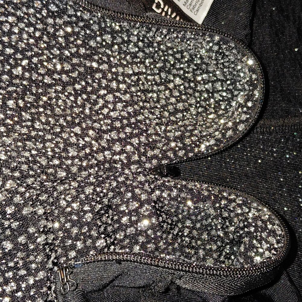 Divided by H&M High-Waisted Sparkly Black Mini Shorts Women's Small - Picture 9 of 10